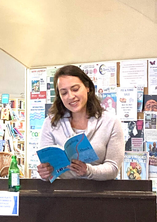 Zoe Whittall reading at PEP Rally.